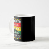 私の独立記念日ブラックメラニンプライド コーヒーマグカップ (正面左)