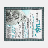 私の狼の妻に誕生日ギフト結婚カップルのギフト フリースブランケット (正面(横))