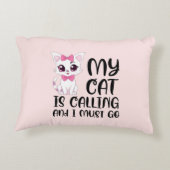 私の猫が呼んでいて行かなければならない アクセントクッション (裏面)