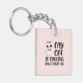 私の猫が呼んでいて行かなければならない キーホルダー (正面左)