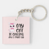 私の猫が呼んでいて行かなければならない キーホルダー (裏面)