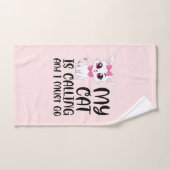 私の猫が呼んでいて行かなければならない バスタオルセット (ハンドタオル)