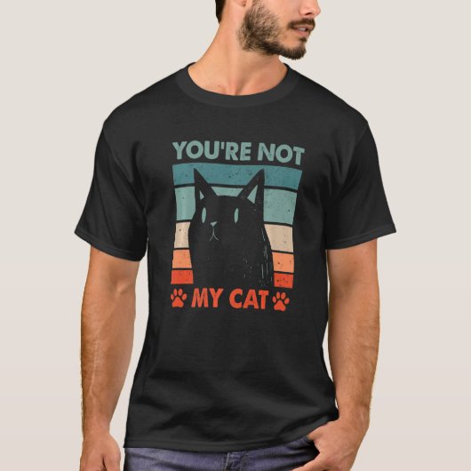 私の猫じゃないよ イントロバート 猫好き 人嫌い K Tシャツ (正面)