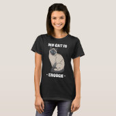 私の猫だけで十分 Introvert 猫好き Tシャツ (正面フル)