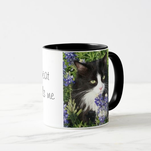 私の猫だけ私のマグ言うことがわかります マグカップ (正面右)