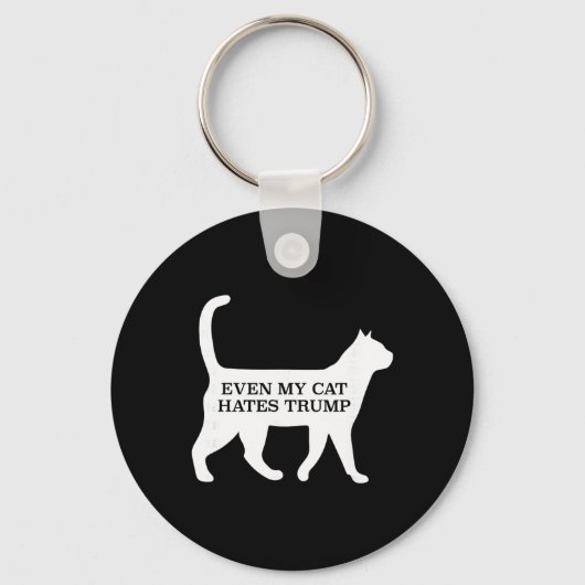 私の猫でさえトランプが嫌い キーホルダー (正面)