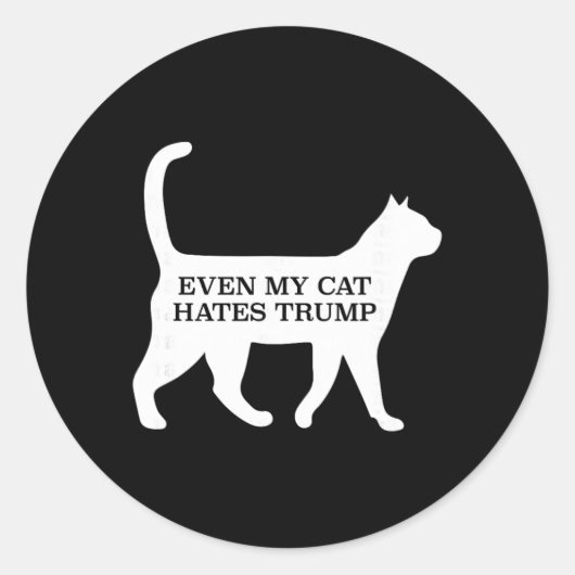 私の猫でさえトランプが嫌い ラウンドシール (正面)
