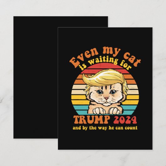 私の猫でさえトランプ2024のグッズを待っている エンクロージャーカード (正面/裏面)