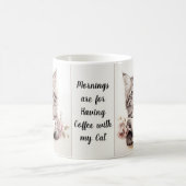 私の猫とコーヒー コーヒーマグカップ (中央)