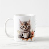 私の猫とコーヒー コーヒーマグカップ (左)