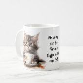 私の猫とコーヒー コーヒーマグカップ (正面左)