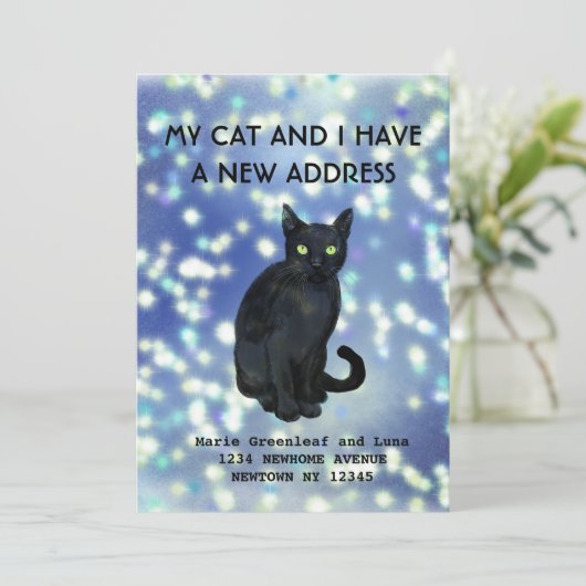 私の猫と引越しのお知らせ 案内状 (スタンド正面)