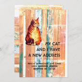 私の猫と引越しのお知らせ 案内状 (正面/裏面)