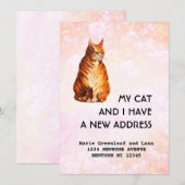 私の猫と引越しのお知らせ 案内状 (正面/裏面)