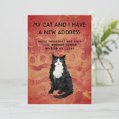 私の猫と新しい住まいへの引っ越しのお知らせ 案内状 (スタンド正面)