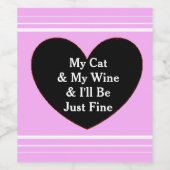 私の猫と私のワイン&私はちょうど素晴らし ワインラベル (シングルラベル)