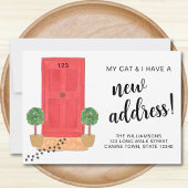 私の猫と私は新しい住所を引っ越している 案内状