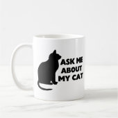 私の猫について私に尋ねて下さい コーヒーマグカップ (左)