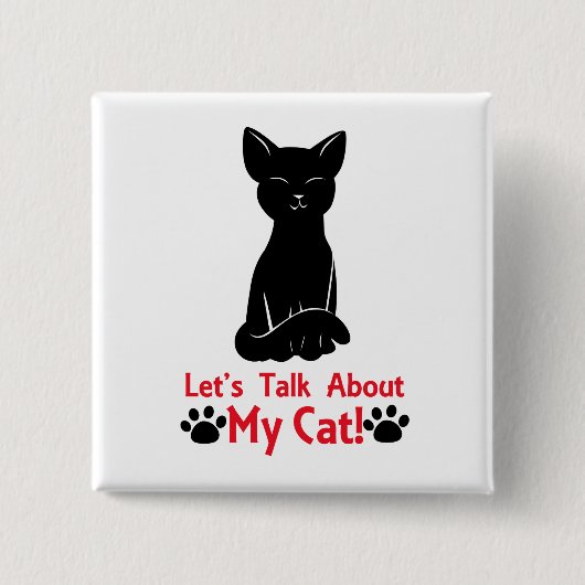 私の猫について話そう 缶バッジ (正面)