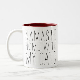 私の猫のマグが付いているナマステの家 ツートーンマグカップ
