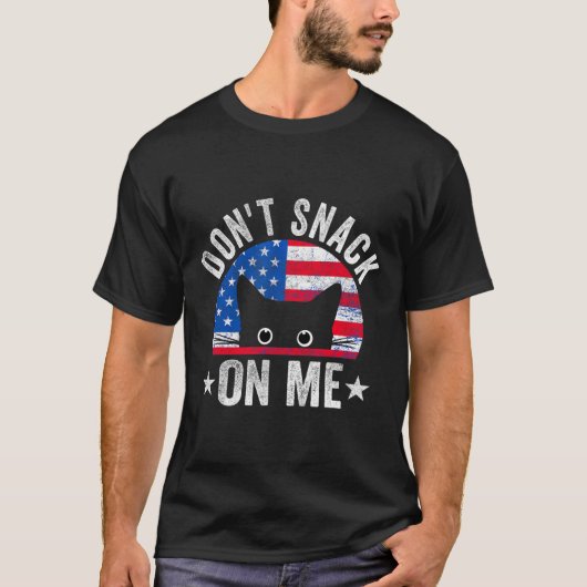 私の猫のミームをスナックおもしろいしない Tシャツ (正面)