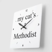 私の猫のメソジスト教徒 スクエア壁時計 (傾斜)