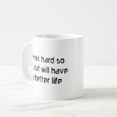 私の猫の仕事懸命 コーヒーマグカップ (正面左)