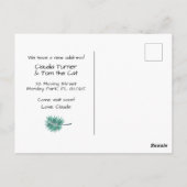 私の猫の住んでいる家は、アナウンスメントの場所 ポストカード (裏面)