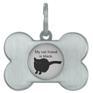 私の猫の友達は黒です、犬のペットタグ ペットネームタグ