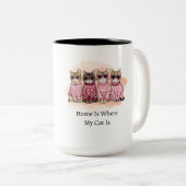 私の猫の家はコーヒーマグだ ツートーンマグカップ (正面右)