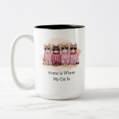 私の猫の家はコーヒーマグだ ツートーンマグカップ (左)