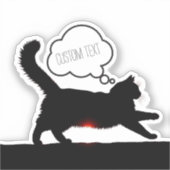 私の猫の心は?カスタマイズ シール (正面)