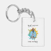 私の猫の忍者は私の保アスレックの忙し猫を動かす キーホルダー (正面左)