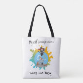 私の猫の忍者は私の保アスレックの忙し猫を動かす トートバッグ (裏面)