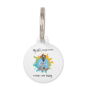 私の猫の忍者は私の保アスレックの忙し猫を動かす ペット　ネームタグ