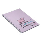 私の猫の態度おもしろいな猫の螺線形ノート ノートブック (右側)