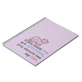 私の猫の態度おもしろいな猫の螺線形ノート ノートブック (左側)