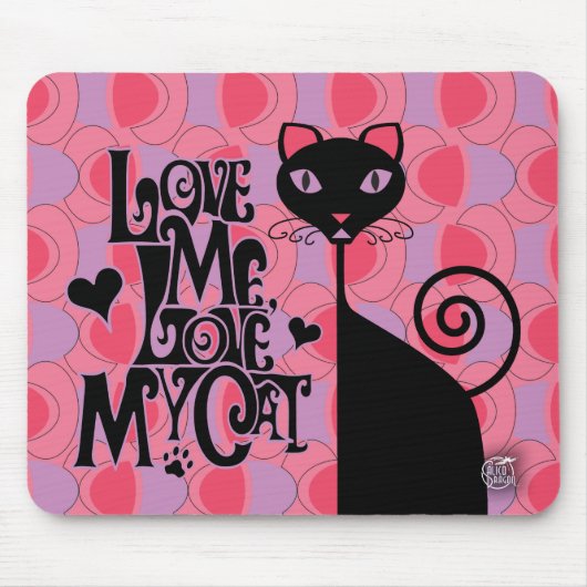 私の猫のmousepadを愛して下さい マウスパッド (正面)