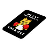 私の猫はあなたの猫をビートできる マグネット (左側)