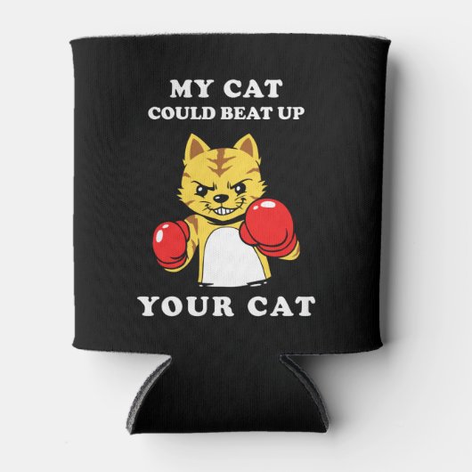 私の猫はあなたの猫をビートできる 缶クーラー (正面)
