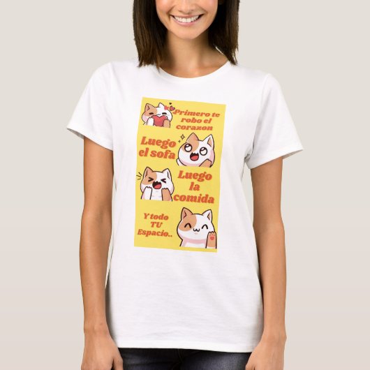 私の猫はすべてを支配している Tシャツ (正面)