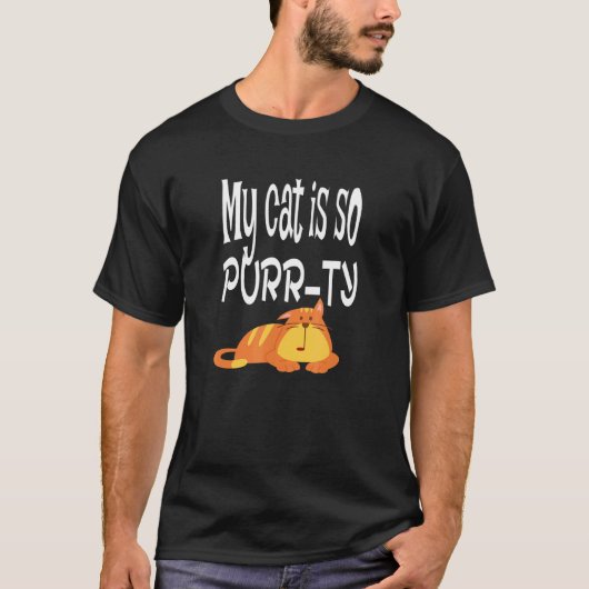 私の猫はとてもおしゃれ Tシャツ (正面)