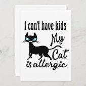 私の猫はアレルギーで、子供が産めない 招待状 (正面/裏面)