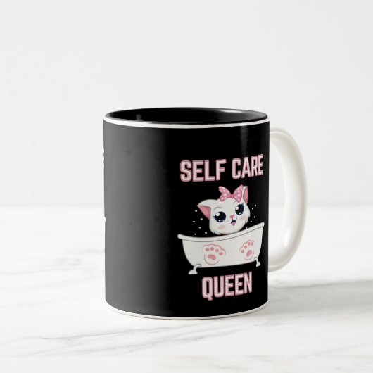 私の猫はセルフクイーンの気に2トーンのコーヒーマグである ツートーンマグカップ (正面右)