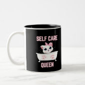 私の猫はセルフクイーンの気に2トーンのコーヒーマグである ツートーンマグカップ (左)