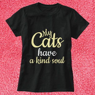 私の猫はソウルブラックがパーソナライズされた好おもしろいき Tシャツ