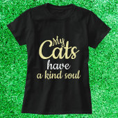 私の猫はソウルブラックがパーソナライズされた好おもしろいき Tシャツ