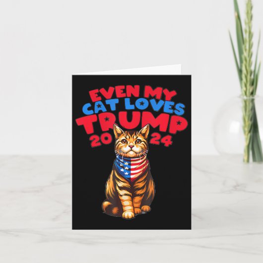 私の猫はトランプ2024大好き カード (正面)