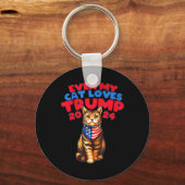 私の猫はトランプ2024大好き キーホルダー (正面)