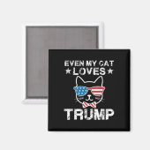 私の猫はトランプ2024大好き マグネット (正面/裏面)